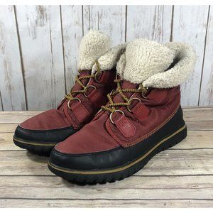 Sorel Carnival Waterproof Boots Womens Size 8.5 Outdoors Hiking Trail Faux Fur